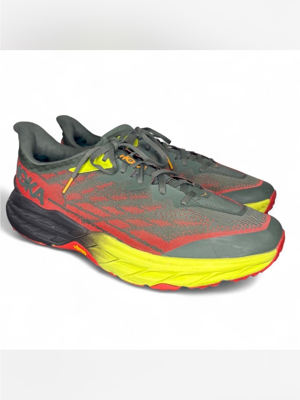 Hoka One Speedgoat 5 size 14 Thyme Fieata Sneakers 1123159-TFST